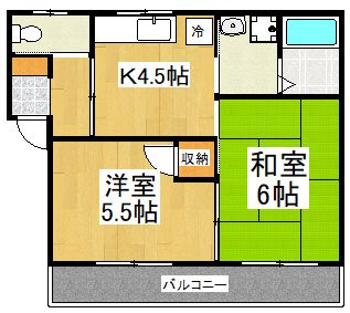 指月ハイム1の間取り