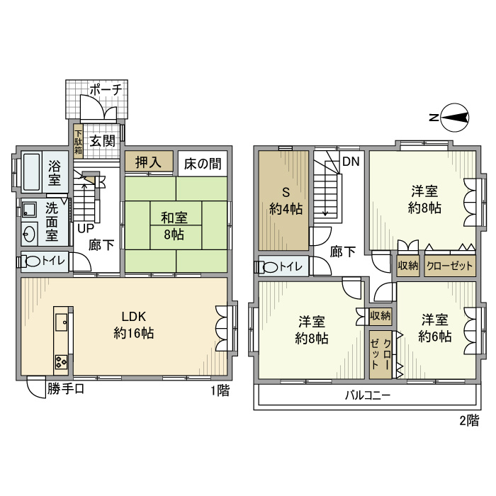 篠原町戸建の間取り