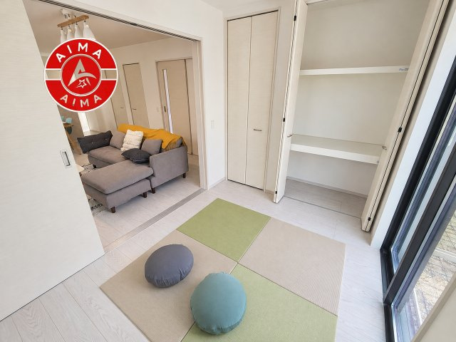 福岡市南区屋形原3丁目第4-1棟（1号棟）の和室|将来的に、琉球畳を引きまして和室風にすることも可能です。