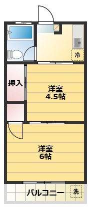 小金井市本町５丁目の賃貸マンションの間取り