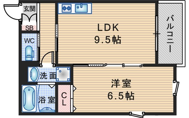 シャトーライフ蛍池の間取り