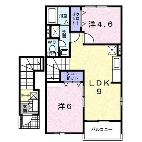 ベルシェーネ　Ｂの間取り