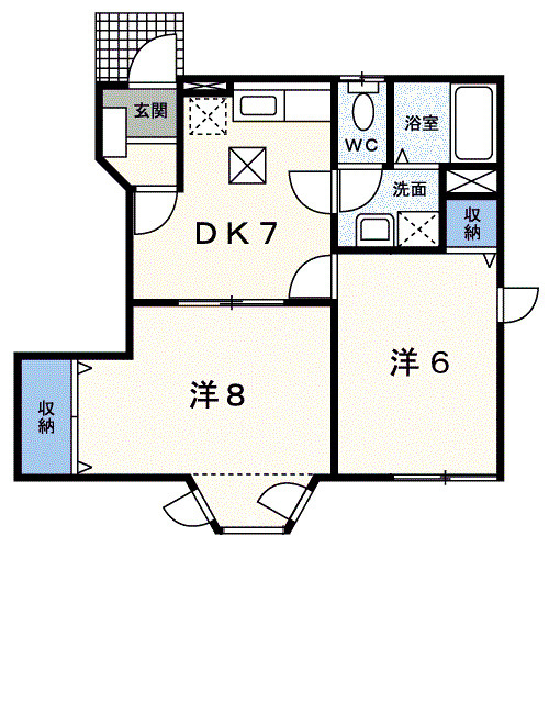 リビエラＯｓａｄａ　Ⅰの間取り