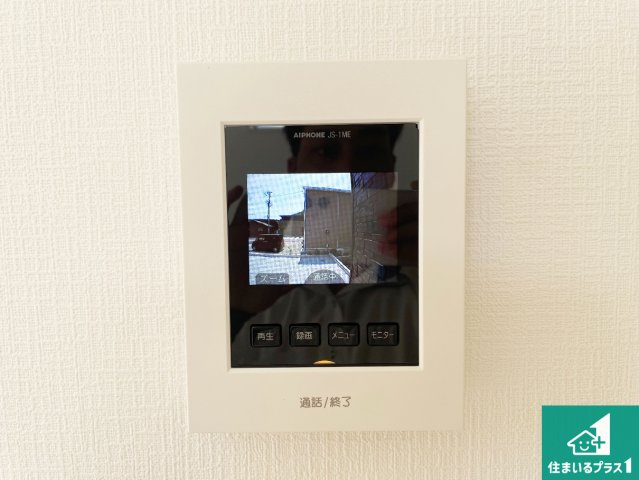 姫路市広畑区西蒲田　第18期　新築一戸建ての防犯設備|カラーモニターインターホン！声だけでなく来訪者の姿や顔がモニターで確認できるので、小さなお子様がいらっしゃるご家庭でも安心できます！