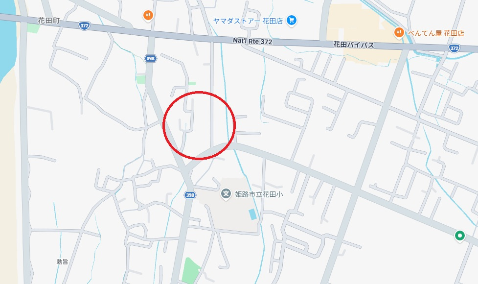 姫路市花田町小川　　　中古戸建の地図
