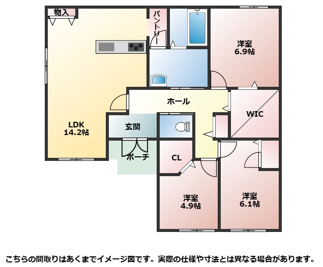 【間取り】 | 前橋市江木町 3SLDK 平屋