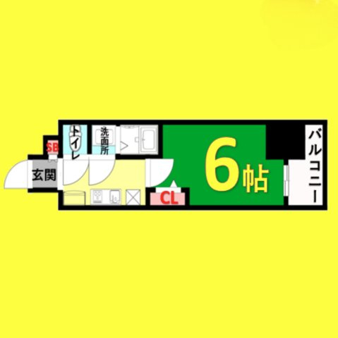 プレサンスNAGOYAシティオ　名古屋市賃貸　仲介手数料無料の間取り