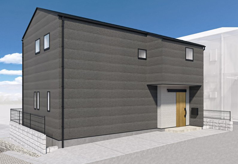 【横浜市南区六ツ川2丁目56-5全3棟新築戸建て】★仲介手数料無料★（別所小学校・六ツ川中学校） の外観パース