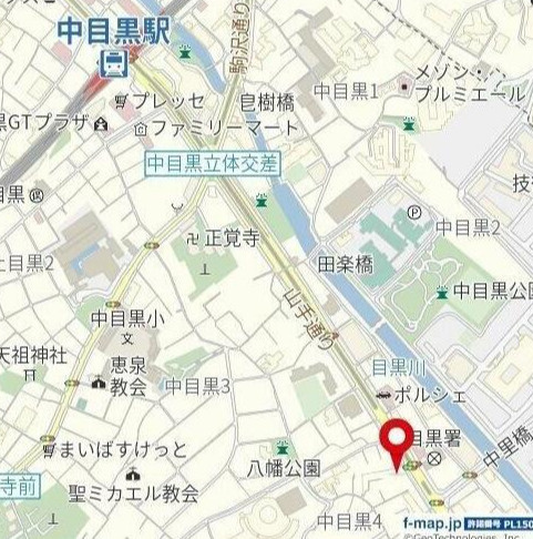プラウド中目黒の地図