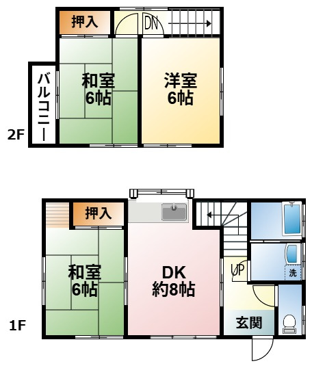 茂原緑町貸家の間取り