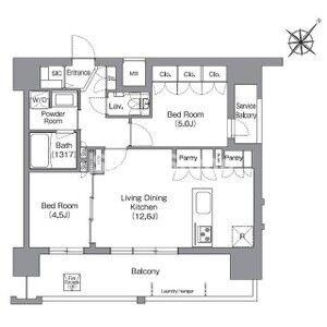 シーズンフラッツ渡辺通の間取り