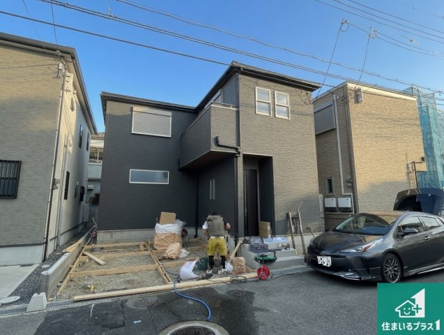 枚方市伊加賀寿町　新築一戸建ての外観|現在の進捗状況です！順調に作業進行中、完成が待ち遠しいです！詳細の間取り等、お気軽にお問い合わせください！