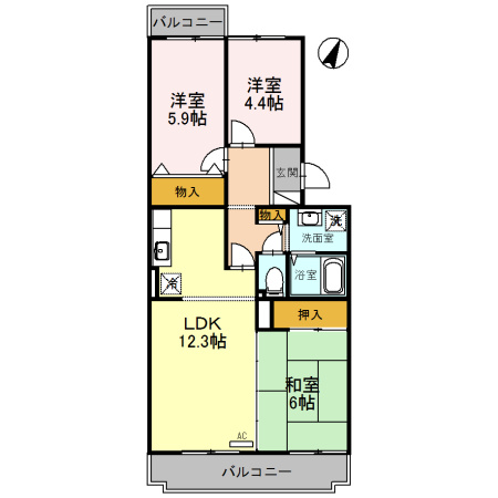【間取り】 | オースター6番館