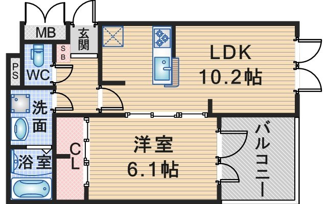 BigRoad神崎川の間取り