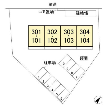 松丸コーポラスの区画図