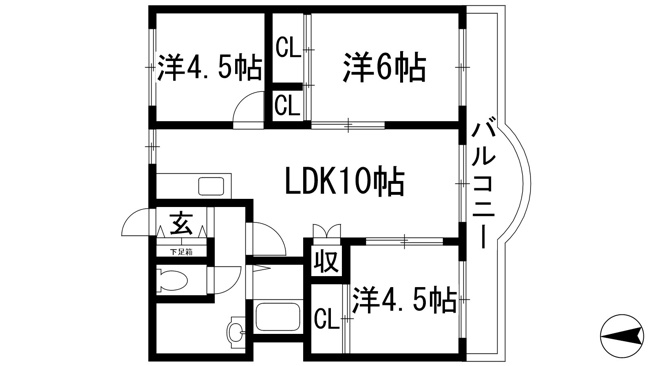 【間取り】 | グリーンハイツ向陽