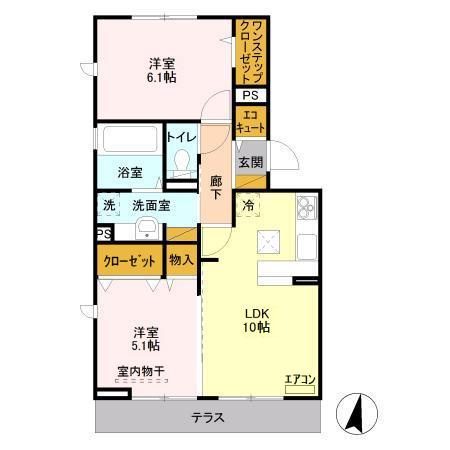 プレミール　Bの間取り