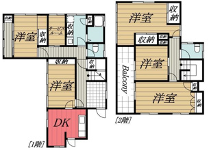 【間取り】 | 北大宮台貸家/15-2