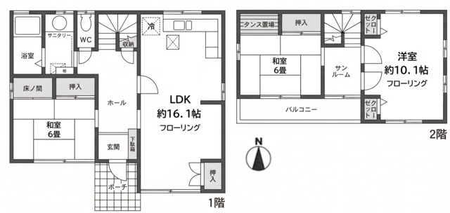 桂台１丁目戸建の間取り