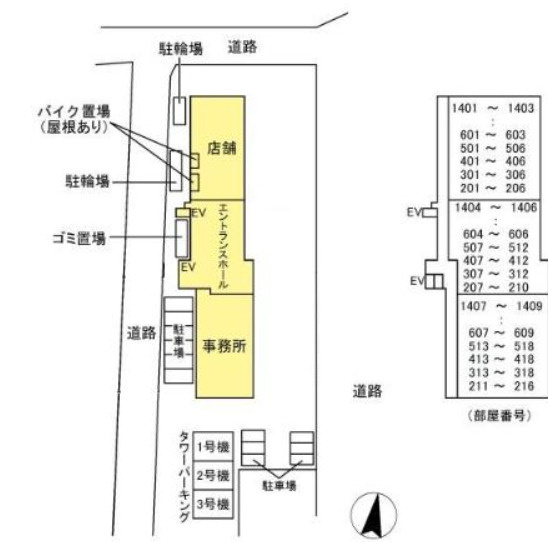 Park Avenue Eastの区画図