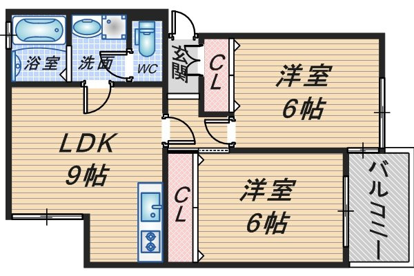 ハイツフルールの間取り