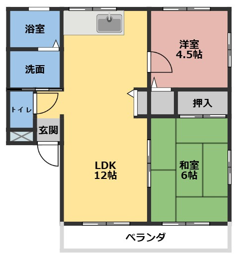 ラフィーネ南郊　Dの間取り