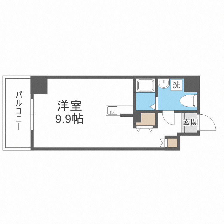 大阪市西区千代崎２丁目の賃貸マンションの間取り