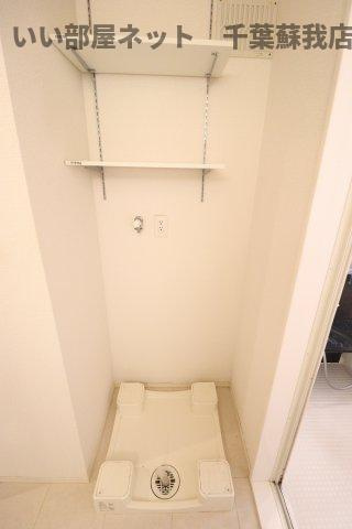 サンライズ池田の洗面所|室内洗濯機置き場