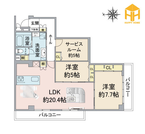 プレジデント宝塚の間取り|※現況と図面が異なる場合現況を優先いたします。