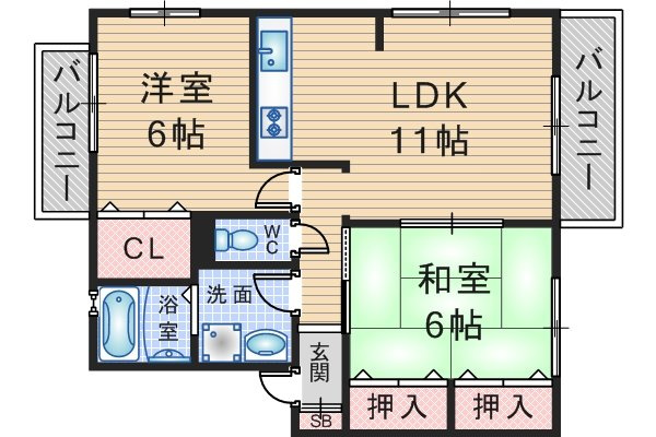 ハイツ上野東の間取り