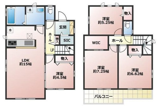 【間取り】 | 三木市自由が丘本町二丁目　新築戸建 | (B号棟)、価格2590万円、4LDK、土地面積160.35m2、建物面積93.16m2