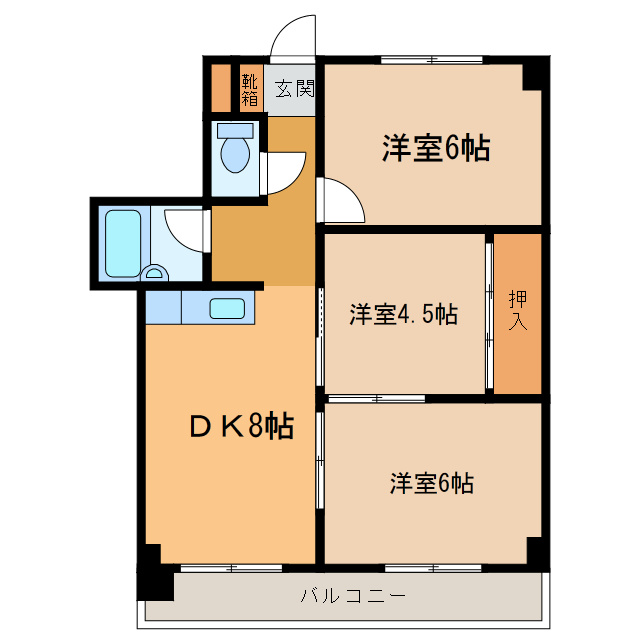 コーポニュータウン（新町）の間取り