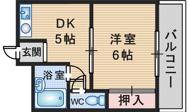 服部マンションの間取り