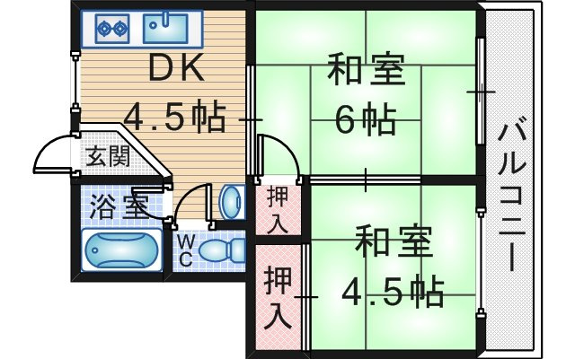 西村マンションの間取り