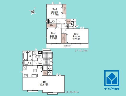 尼崎市田能４丁目の間取り|3LDK、土地面積90平米、建物面積86.32平米、木造サイディング貼アスファルトシングル葺2階建。2026年9月下旬完成予定。