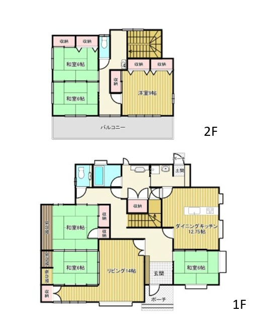 前橋市文京町　中古住宅の間取り|部屋数豊富な6LDK！58坪の広々したお家！一条工務店様施工住宅！