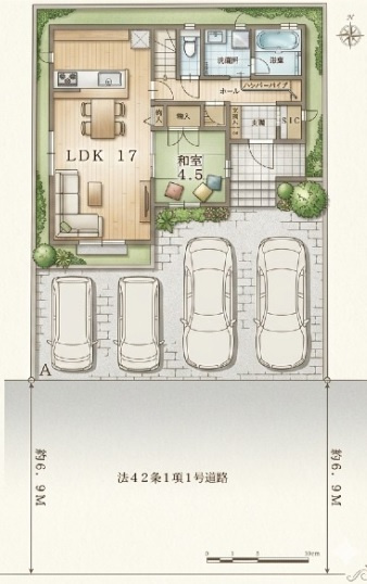 糸満市西川町（限定1棟）の区画図|A号棟　