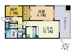 福岡市南区大橋２丁目の賃貸マンションの間取り