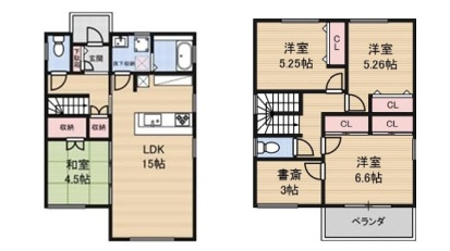 ヒューゲル夙川の間取り