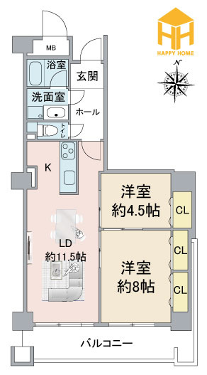 ヴィエント西宮の間取り|※現況と図面が異なる場合現況を優先いたします。