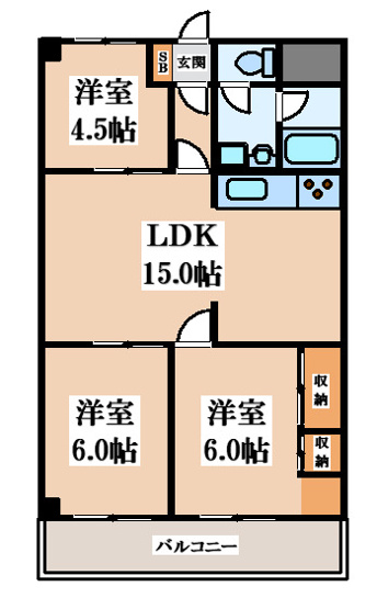 【間取り】 | シャトー寿楽