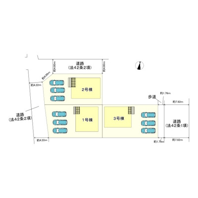 【区画図】 | 揖保郡太子町鵤第６/全３棟