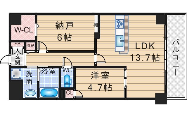トリニティ豊中本町の間取り