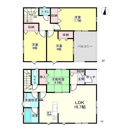 【間取り】 | 揖保郡太子町鵤第6／全3棟