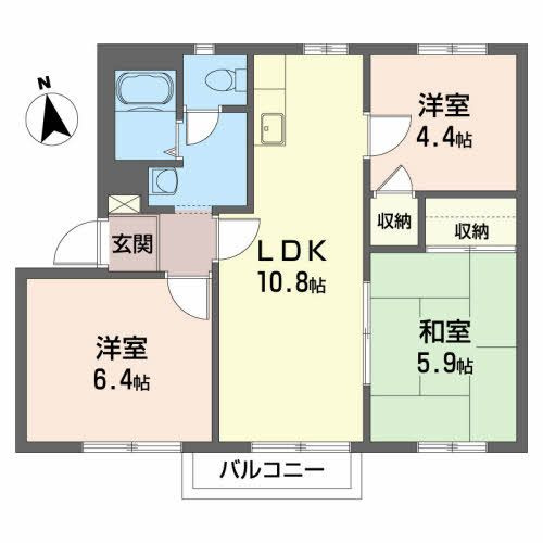 キャッスル秋峰 Ｅの間取り