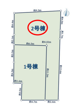 鎌倉市台４丁目　新築戸建　全2棟2号棟の区画図