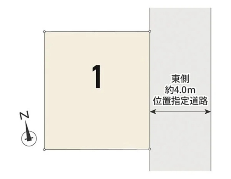 市川市田尻４丁目４１１①の区画図