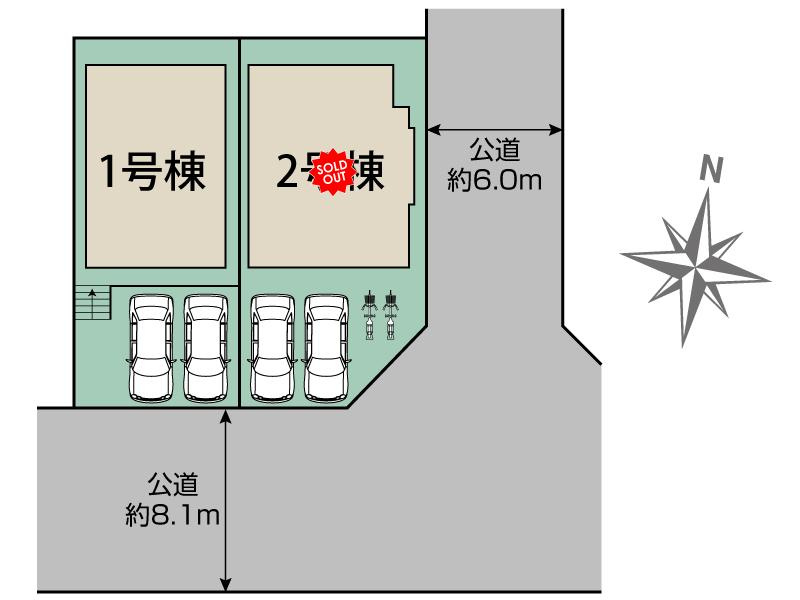 神戸市垂水区南多聞台　新築戸建ての区画図