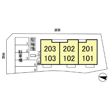 ウィルビュー　Eの区画図