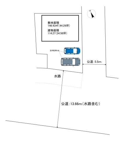 三郷市　高州1丁目　新築戸建　　全1棟の区画図|区画図です